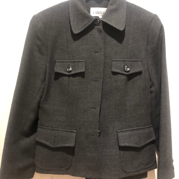 Femme de Carriere charcoal grey pant suit - Picture 1 of 5